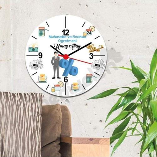 Muhasebe Ve Finansal Öğretmeni Duvar Saati