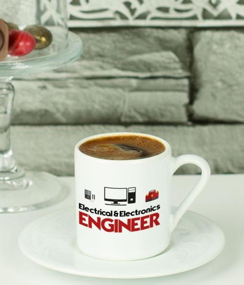 Electrical And Electronics Engineer Türk Kahvesi Fincanı Beyaz