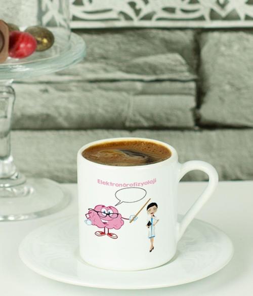 Elektronörofizyoloji Türk Kahvesi Fincanı Beyaz