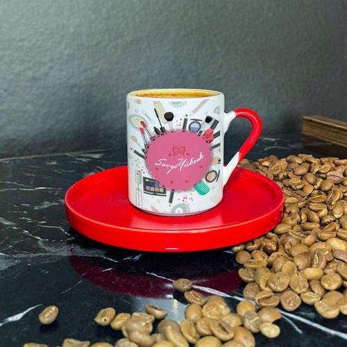 Blogger Kırmızı Türk Kahvesi Fincanı
