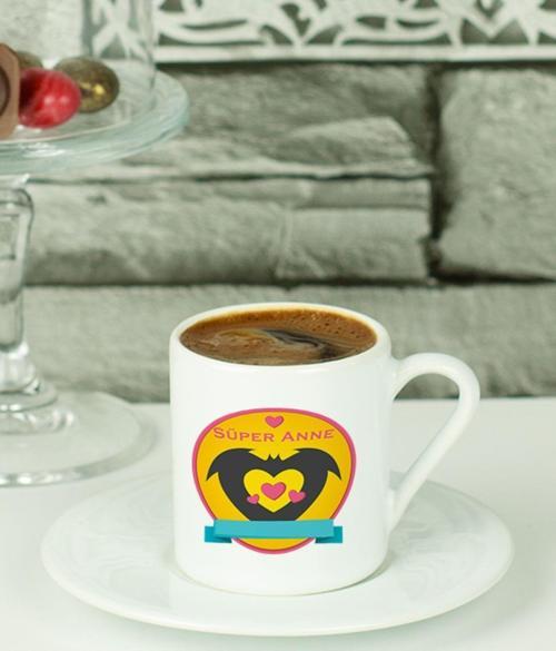 Süper Anne Türk Kahvesi Fincanı Beyaz