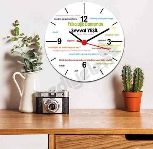 Psikolojik Danışman Yeşil Tasarım Duvar Saati