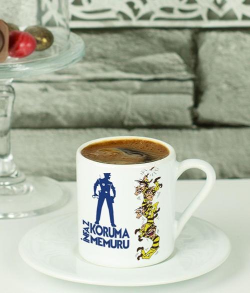 İnfaz Koruma Memuru Türk Kahvesi Fincanı Beyaz