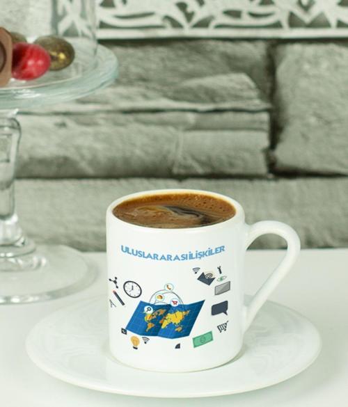 Uluslar Arası İlişkiler Türk Kahvesi Fincanı Beyaz