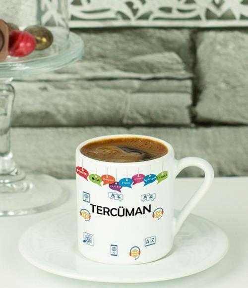 Tercüman Türk Kahvesi Fincanı Beyaz