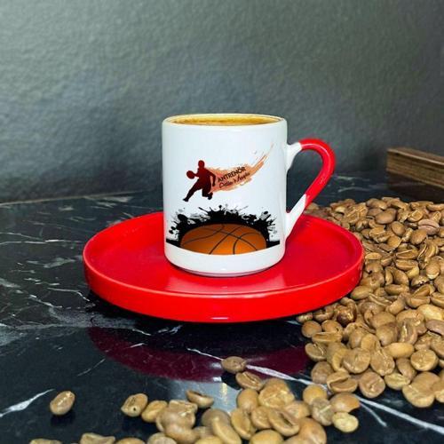 Antrenör Kırmızı Türk Kahvesi Fincanı