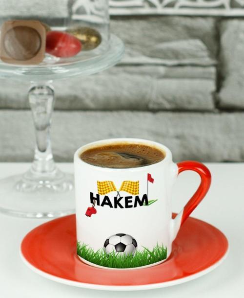 Hakem Türk Kahvesi Fincanı Kırmızı