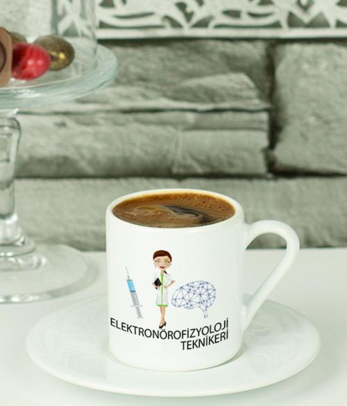 Elektronörofizyoloji Teknikeri Türk Kahvesi Fincanı Beyaz