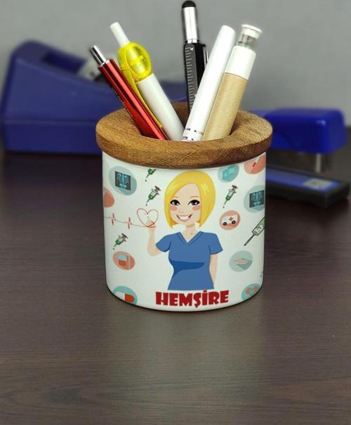 Hemşire Seramik Kalemlik