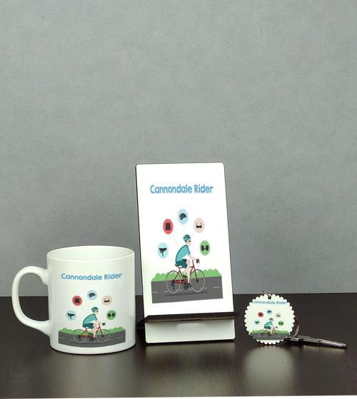 Cannondale Rider Üçlü Set (Kupa + Telefon Standı + Anahtarlık)