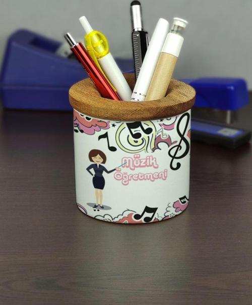 Müzik Öğretmeni Seramik Kalemlik