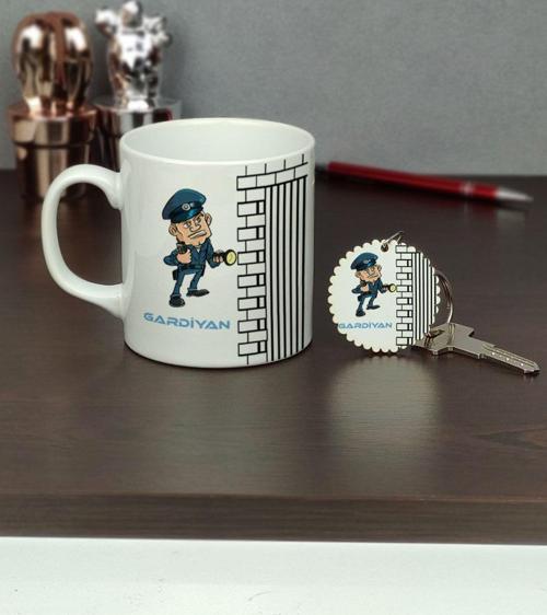 Gardiyan Kupa Bardak Ve Anahtarlık Set