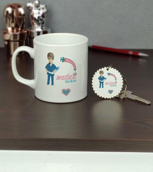 Anestezi Teknikeri Kupa Bardak Ve Anahtarlık Set