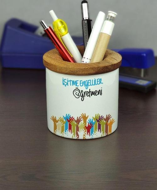Işitme Engelliler Öğretmeni Seramik Kalemlik