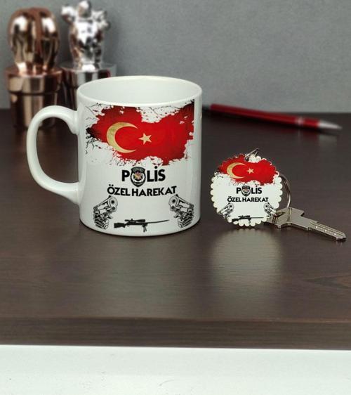 Polis Özel Harekat Kupa Bardak Ve Anahtarlık Set