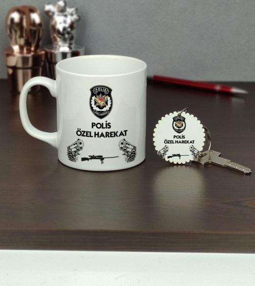 Polis Özel Harekat Kupa Bardak Ve Anahtarlık Set