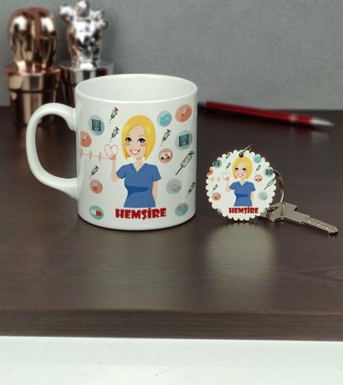 Hemşire Kupa Bardak Ve Anahtarlık Set