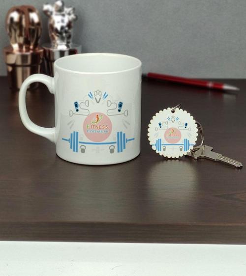 Fitness Eğitmeni Kupa Bardak Ve Anahtarlık Set