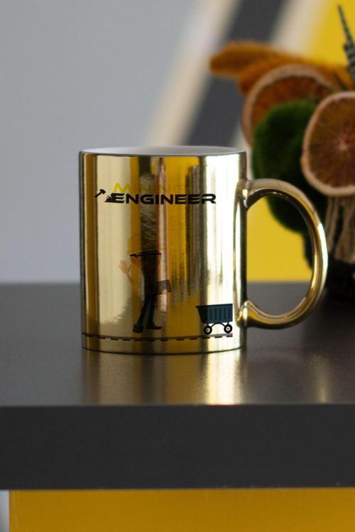 Mining Engineer Gold Kupa Bardak