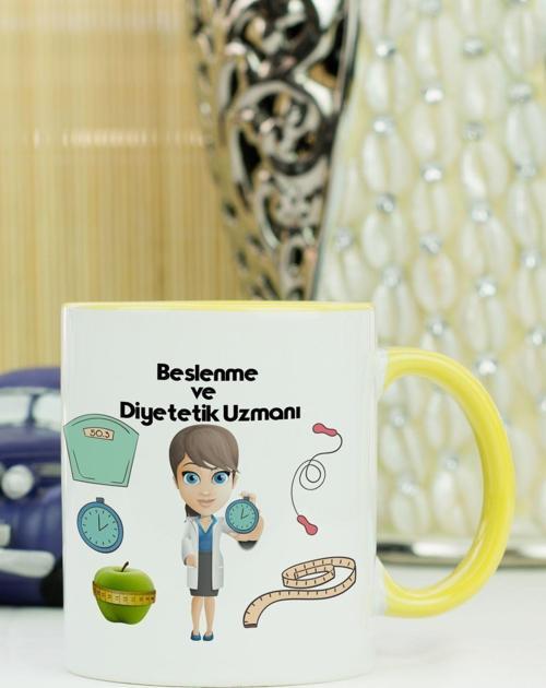 Beslenme Ve Diyetetik Uzmanı Kupa Bardak Sarı