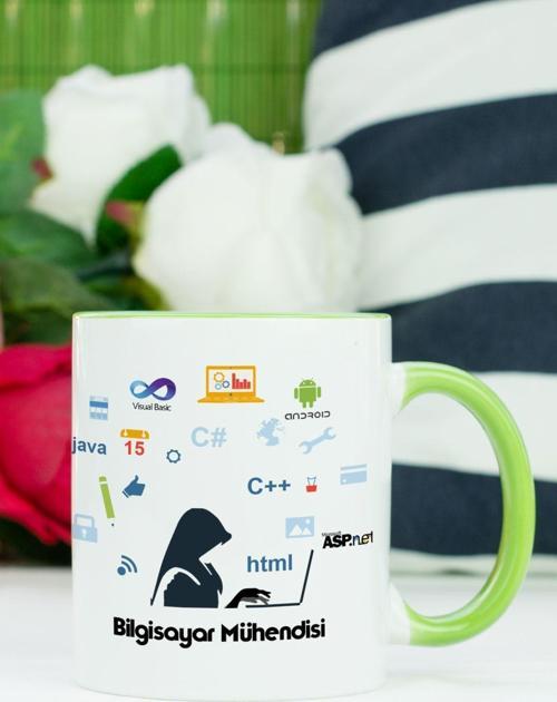 Bilgisayar Mühendisi Kupa Bardak Yeşil