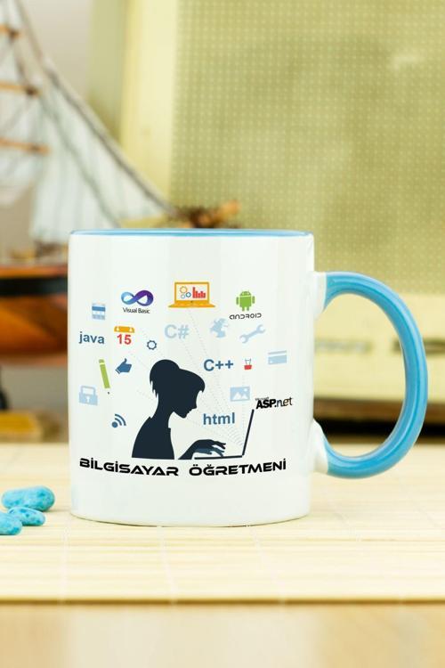 Bilgisayar Öğretmeni Kupa Bardak Mavi