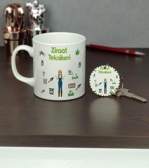 Ziraat Teknikeri Kupa Bardak Ve Anahtarlık Set