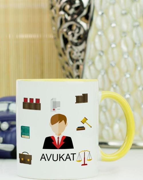 Avukat Kupa Bardak Sarı