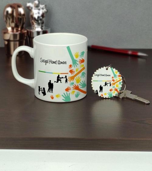 Sosyal Hizmet Uzmanı Kupa Bardak Ve Anahtarlık Set