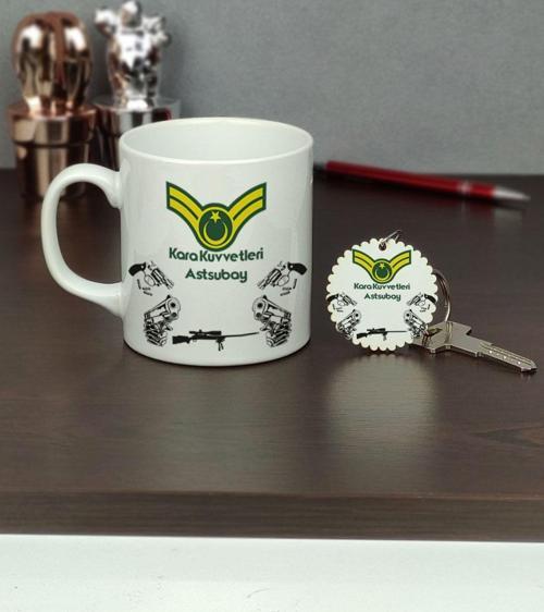 Kara Kuvvetleri Astsubay Kupa Bardak Ve Anahtarlık Set