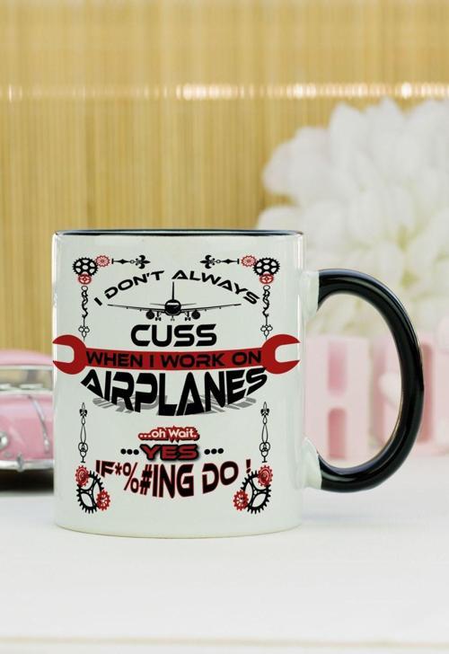Airplanes Kupa Bardak Siyah