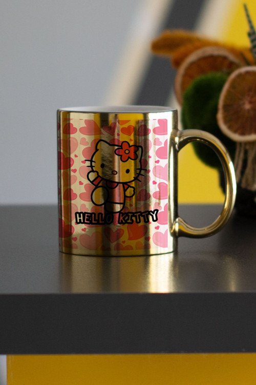 Hello Kitty Gold Kupa Bardak