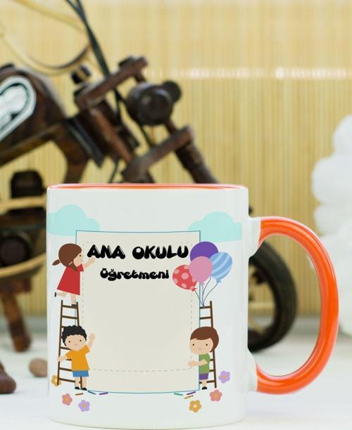 Ana Okulu Öğretmeni Kupa Bardak Turuncu