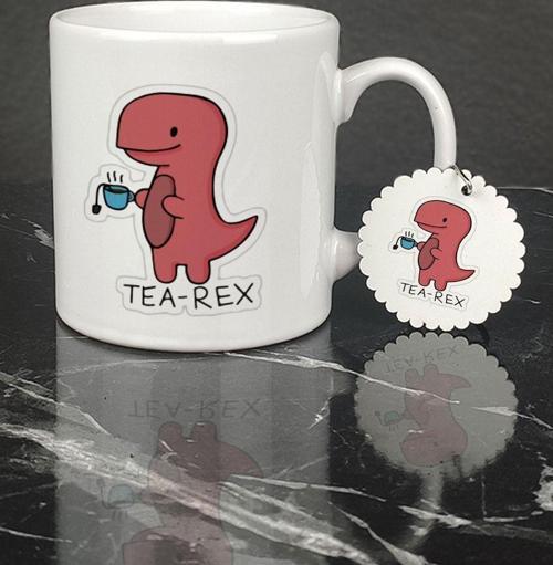 Tea-Rex Kupa Bardak Ve Anahtarlık Set