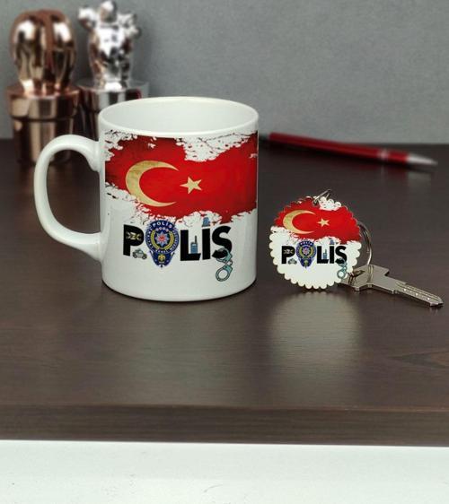 Polis Kupa Bardak Ve Anahtarlık Set