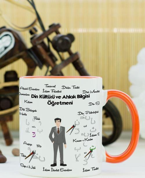 Din Kültürü Ve Ahlak Bilgisi Öğretmeni Kupa Bardak Turuncu