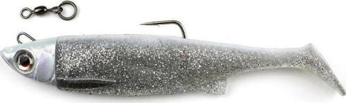3d Tpe Minnow Jig 23gr 10cm White Glit