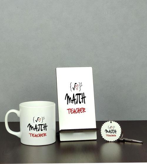 Math Teacher Üçlü Set (Kupa + Telefon Standı + Anahtarlık)