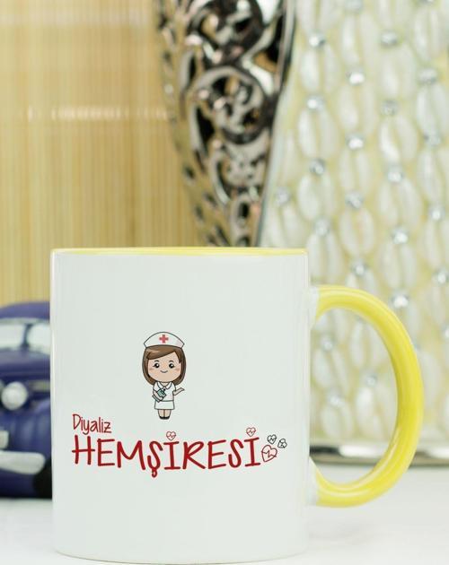 Diyaliz Hemşiresi Kupa Bardak Sarı