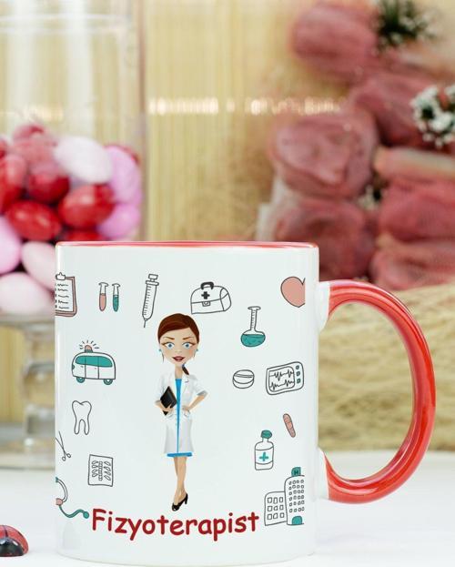 Fizyoterapist Kupa Bardak Kırmızı