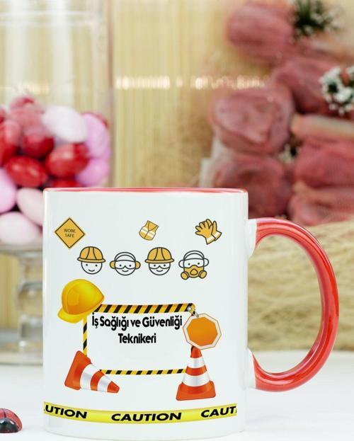 İş Sağlığı Ve Güvenliği Teknikeri Kupa Bardak Kırmızı