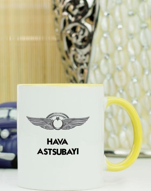 Hava Astsubayı Kupa Bardak Sarı