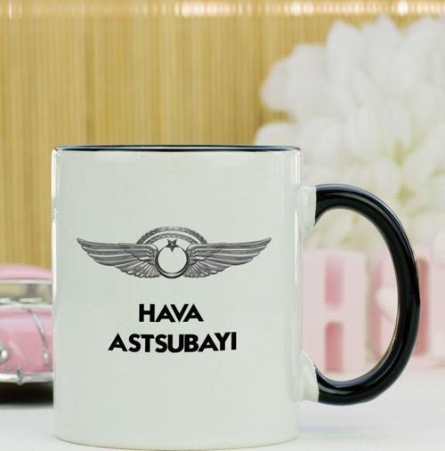 Hava Astsubayı Kupa Bardak Siyah