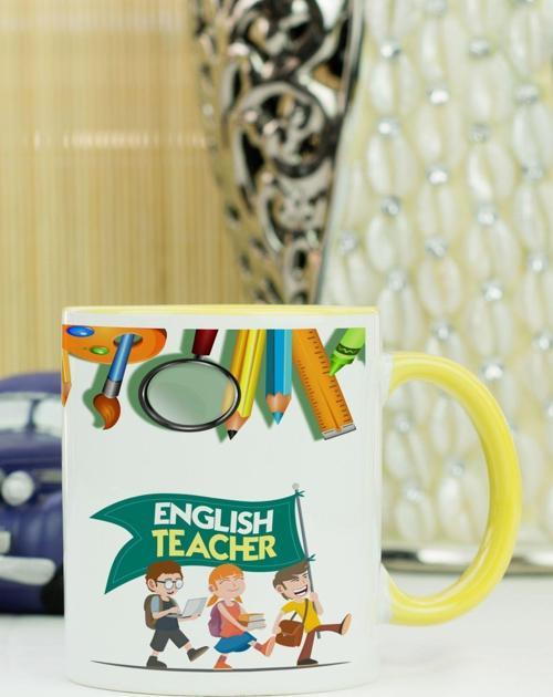English Teacher Kupa Bardak Sarı