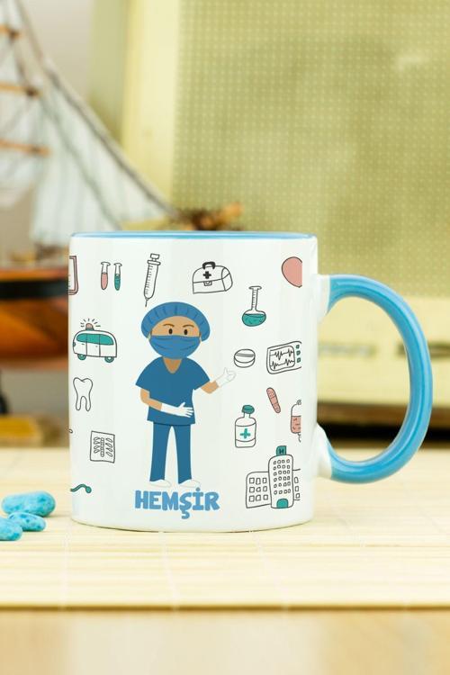 Hemşir Kupa Bardak Mavi