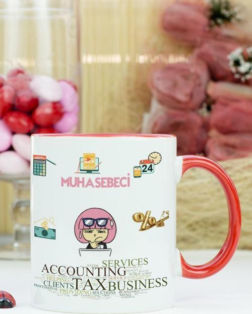Muhasebeci Kupa Bardak Kırmızı