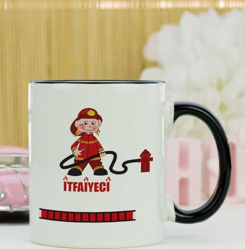 İtfaiyeci Kupa Bardak Siyah