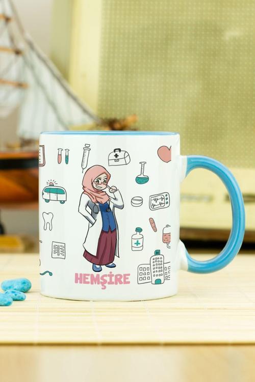 Hemşire Kupa Bardak Mavi