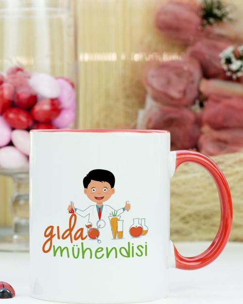 Gıda Mühendisi Kupa Bardak Kırmızı