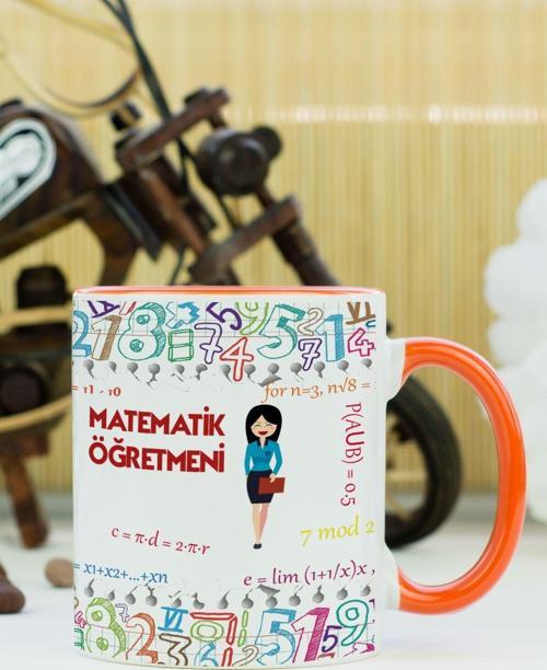 Matematik Öğretmeni Kupa Bardak Turuncu